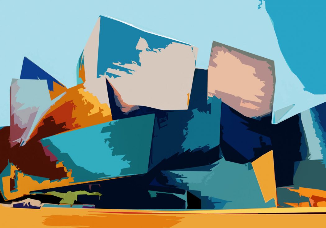 Tribute to Frank Gehry/ 1, Fine Art Pigment Print, 50 x 35 cm / 19,6 x 13.7 in, 120 x 80 cm/ 47,3, x 31,5, inch © Daniela Finke